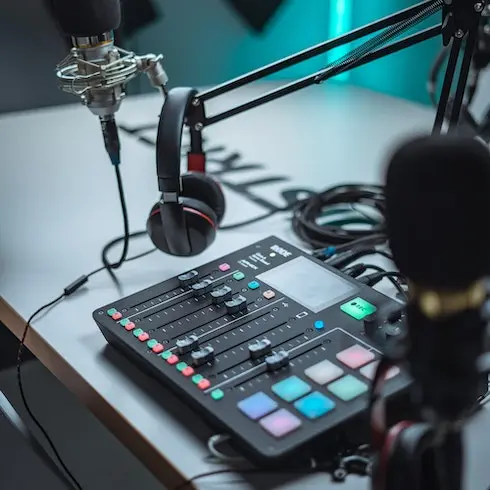 Investment podcast studio