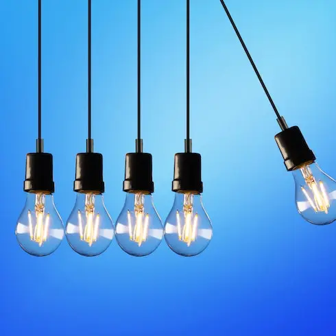 Newton's Cradle with lights